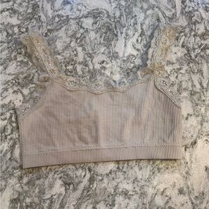 Garage Cream Lace Bralette